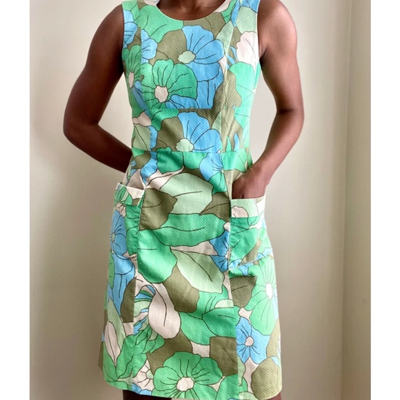 Boden Dresses & Skirts - EUC Boden Green Seersucker Floral Cotton Dress Size 12L 12 Long Tall
